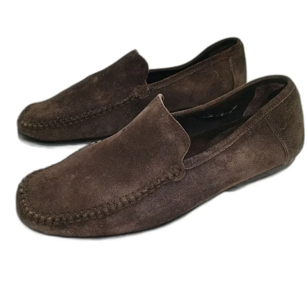 Hush Puppies Roadster Brown Suede Loafers Mens 8.5 M Driving Mocs